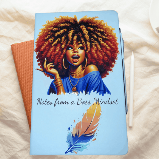 Bold Black Girl Energy Boss Notes Journal with ruled pages for goal setting and reflections